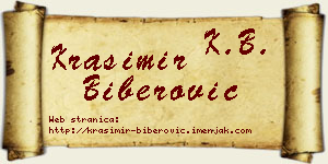 Krasimir Biberović vizit kartica
